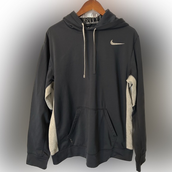 Nike Navy Blue and Gray Hoodie, Therma-Fit, Size Large - Picture 1 of 6